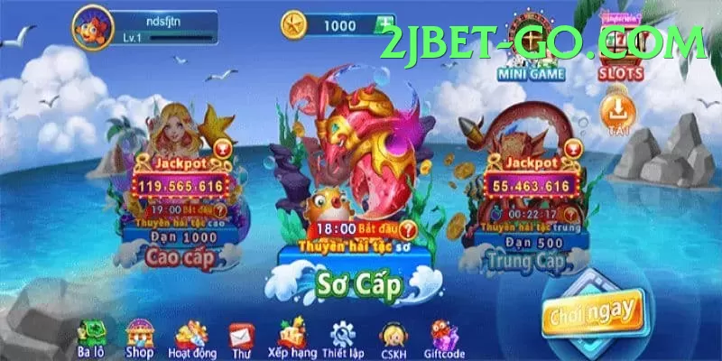 2jbet Fishing Games - clean and intuitive user interface